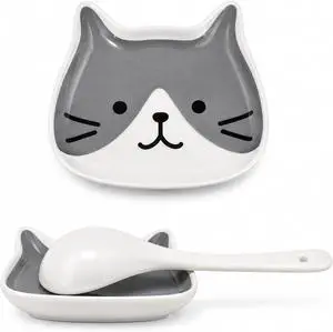 Cat Ceramic Spoon Rest, Cute Utensil Holder for Kitchen Counter (Grey) | Cute Cat-Shaped Ceramic Dish for Spoons and Small Utensils, Ideal for Stove Top, Coffee Bars, Counters and Gifts Cat Ceramic Spoon Rest, Cute Utensil Holder for Kitchen Counter (Grey) | Cute Cat-Shaped Ceramic Dish for Spoons and Small Utensils, Ideal for Stove Top, Coffee Bars, Counters and Gifts