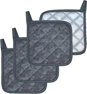 4 Pack Pot Holders for Kitchen Clearance Oven Potholders Sets for Kitchens Hot Pads for Kitchen Countertops Heat Resistant Grey 4 Pack Pot Holders for Kitchen Clearance Oven Potholders Sets for Kitchens Hot Pads for Kitchen Countertops Heat Resistant Grey