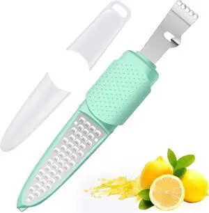 Rainspire Lemon Zester Tool with Channel Knife, Stainless Steel Citrus Zester Tool, Lemon Peeler, Zesters for Kitchen, Ultra Sharp 2-in-1 Tool Easily Creates Citrus Zest, Mint Green Rainspire Lemon Zester Tool with Channel Knife, Stainless Steel Citrus Zester Tool, Lemon Peeler, Zesters for Kitchen, Ultra Sharp 2-in-1 Tool Easily Creates Citrus Zest, Mint Green