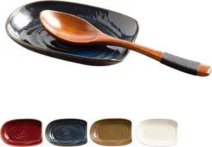 Ceramic Spoon Rest, 5" Utensil Holder for Stove Top & Counter | Compact design fits spoons, spatulas, ladles, tongs, and coffee stirrers while saving counter and drawer space Ceramic Spoon Rest, 5" Utensil Holder for Stove Top & Counter | Compact design fits spoons, spatulas, ladles, tongs, and coffee stirrers while saving counter and drawer space