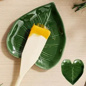 Ceramic Spoon Rest for Stove Top Cute Leaf Spoon Rest for Kitchen Counter | Spoon Holder for Stove, Home Whimsical Decor Kitchen, Green Kitchen Decor and Accessories, Kitchen Cottage Core Decor, 1Pack Ceramic Spoon Rest for Stove Top Cute Leaf Spoon Rest for Kitchen Counter | Spoon Holder for Stove, Home Whimsical Decor Kitchen, Green Kitchen Decor and Accessories, Kitchen Cottage Core Decor, 1Pack