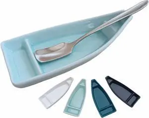 Coffee Stirring Spoon and Rest for Coffee Bar Accessories, Small Spoon Rest for Coffee Station, Coffee Spoon Holder for Coffee Bar Tea Spoon Teaspoon Rest, 1 PC (Oar Spoon with Turquoise Boat Rest) Coffee Stirring Spoon and Rest for Coffee Bar Accessories, Small Spoon Rest for Coffee Station, Coffee Spoon Holder for Coffee Bar Tea Spoon Teaspoon Rest, 1 PC (Oar Spoon with Turquoise Boat Rest)