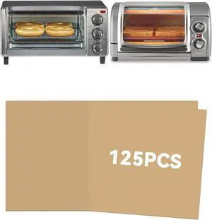 125PCs Air Fryer Liners Compatible with BLACK+DECKER TO1313SBD Toaster Oven | & Hamilton Beach Easy Reach 4-Slice Countertop Toaster Oven(31344DA), 8.7in Baking Disposable Parchment Paper Easy Cleanup 125PCs Air Fryer Liners Compatible with BLACK+DECKER TO1313SBD Toaster Oven | & Hamilton Beach Easy Reach 4-Slice Countertop Toaster Oven(31344DA), 8.7in Baking Disposable Parchment Paper Easy Cleanup