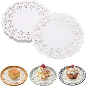 200 Pcs White Paper Doilies, 3.5 Inch Round Lace Doilies, Disposable Placemats for Party Tables Dessert Trays Party Craft Birthday Wedding Cakes Tableware Decorations 200 Pcs White Paper Doilies, 3.5 Inch Round Lace Doilies, Disposable Placemats for Party Tables Dessert Trays Party Craft Birthday Wedding Cakes Tableware Decorations