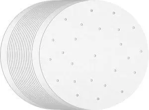 Juvale Disposable Air Fryer Liners - 10-Inch Round White 100-Pack - Perforated Parchment Paper Sheets for Dumplings, Buns & Dim Sum - Steamer Basket Liners & Air Fryer Accessories Juvale Disposable Air Fryer Liners - 10-Inch Round White 100-Pack - Perforated Parchment Paper Sheets for Dumplings, Buns & Dim Sum - Steamer Basket Liners & Air Fryer Accessories