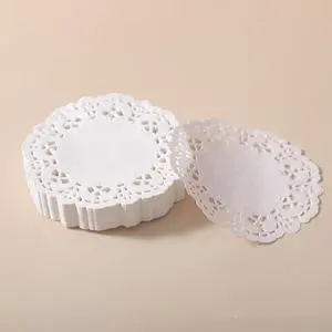 Small Round Lace Paper Doilies 3.5 Inch for Food Crafts Pack of 250 Pcs by CHICIEVE Small Round Lace Paper Doilies 3.5 Inch for Food Crafts Pack of 250 Pcs by CHICIEVE