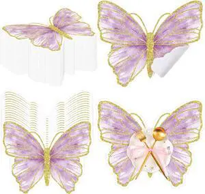 Harloon 50 Pcs Butterfly Paper Placemats Disposable Colorful Butterfly Table Mats for Spring Summer Wedding Baby Shower Birthday and Holiday Party Kitchen Dining Table, 13 x 10.8 Inches (Purple) Harloon 50 Pcs Butterfly Paper Placemats Disposable Colorful Butterfly Table Mats for Spring Summer Wedding Baby Shower Birthday and Holiday Party Kitchen Dining Table, 13 x 10.8 Inches (Purple)