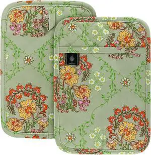 BONTHEE Pot Holders for Kitchen Heat Resistant Hot Pads for Countertops Oven Pot Holders Cotton Potholders for Kitchen Cooking Baking - 2PCS BONTHEE Pot Holders for Kitchen Heat Resistant Hot Pads for Countertops Oven Pot Holders Cotton Potholders for Kitchen Cooking Baking - 2PCS