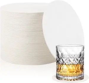 50 Pcs Paper Coasters 1MM, 4 Inch Disposable Round White Cardboard Coasters for Weddings Parties 50 Pcs Paper Coasters 1MM, 4 Inch Disposable Round White Cardboard Coasters for Weddings Parties