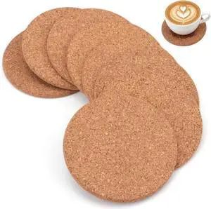 Tebery 20 Pack Cork Coasters Round, 3.9" Bar Coasters for Drinks Thick, Reusable Coaster Table Protectors for Coffee Mugs, Bulk DIY Craft Cork Circles for Home Kitchen Office, 1/5" Thick Tebery 20 Pack Cork Coasters Round, 3.9" Bar Coasters for Drinks Thick, Reusable Coaster Table Protectors for Coffee Mugs, Bulk DIY Craft Cork Circles for Home Kitchen Office, 1/5" Thick