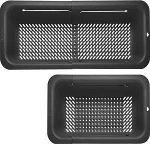 LASSHSWA Collapsible Colander for Kitchen, Over the Sink Strainer Basket for Kitchen, Fruit Pasta Food Strainer Expandable Plastic Colander BPA Free (Black) LASSHSWA Collapsible Colander for Kitchen, Over the Sink Strainer Basket for Kitchen, Fruit Pasta Food Strainer Expandable Plastic Colander BPA Free (Black)