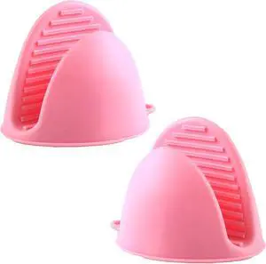 1 Pair Pink,Mini Silicone Oven Gloves, Mini Finger Protector Pot Holder for Kitchen,Cooking,Baking,BBQHeat Resistant Glovescan be Washed in the Dishwasher 1 Pair Pink,Mini Silicone Oven Gloves, Mini Finger Protector Pot Holder for Kitchen,Cooking,Baking,BBQHeat Resistant Glovescan be Washed in the Dishwasher
