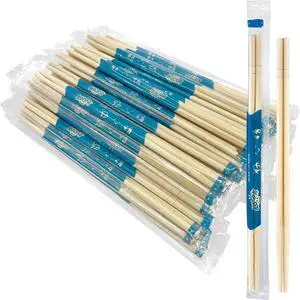 52USA Disposable Bamboo Chopsticks (100 Sets), 9'' Long Chinese Chopsticks | Individually Wrapped, Wooden Chopsticks, Clear Bag, Bulk 52USA Disposable Bamboo Chopsticks (100 Sets), 9'' Long Chinese Chopsticks | Individually Wrapped, Wooden Chopsticks, Clear Bag, Bulk