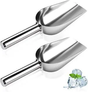 2 Pcs Ice Scoop, 6 Oz Metal Ice Scoop, Ice Scoops for Freezer | Stainless Steel Small Scoops with Round Bottom. Ice Scooper for Ice Machine Kitchen Flour Bar Party Wedding Pet Dog Food 2 Pcs Ice Scoop, 6 Oz Metal Ice Scoop, Ice Scoops for Freezer | Stainless Steel Small Scoops with Round Bottom. Ice Scooper for Ice Machine Kitchen Flour Bar Party Wedding Pet Dog Food