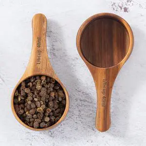 2PCS Acacia Wood Coffee Scoops, Small Wooden Coffee Scoop for Jars and Containers, Wooden scoop Tablespoon Bean Scoop, Cute Coffee Beans Measuring Scoop for Cooking, Bath Salt 2PCS Acacia Wood Coffee Scoops, Small Wooden Coffee Scoop for Jars and Containers, Wooden scoop Tablespoon Bean Scoop, Cute Coffee Beans Measuring Scoop for Cooking, Bath Salt