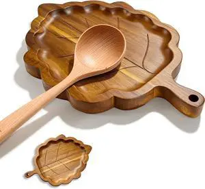 Wooden Spoon Rest, Large Acacia Leaf-Shaped Holder for Countertop | Handmade Kitchen Utensil Rest for Stove or Cooking Durable Natural Wood, Easy to Clean, Rustic Decor for Home Cooks Wooden Spoon Rest, Large Acacia Leaf-Shaped Holder for Countertop | Handmade Kitchen Utensil Rest for Stove or Cooking Durable Natural Wood, Easy to Clean, Rustic Decor for Home Cooks