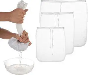 3 Pcs Nut Milk Bag Food Strainer Nut Bags Reusable Multiple Usage Food Strainer Bag for Straining Almond Soy Milk Greek Yogurt Professional Cold Brew Coffee Tea Beer Celery Juice Fine Nylon Mesh 3 Pcs Nut Milk Bag Food Strainer Nut Bags Reusable Multiple Usage Food Strainer Bag for Straining Almond Soy Milk Greek Yogurt Professional Cold Brew Coffee Tea Beer Celery Juice Fine Nylon Mesh