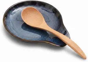 Farmhouse Ceramic Spoon Rests Holder,Coffee Spoon,Cooking Utensil,Ladles, Tong for Kitchen Counter Stove Top (Ocean Blue) Farmhouse Ceramic Spoon Rests Holder,Coffee Spoon,Cooking Utensil,Ladles, Tong for Kitchen Counter Stove Top (Ocean Blue)