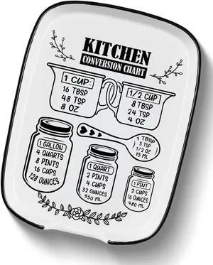 Ceramic Spoon Rest Spoon Holder for Stove Top Kitchen Counter Kitchen Decor | Funny Large Cooking Utensil Rest, Kitchen Gadget Spatula Ladle Holder, Farmhouse Kitchen Accessories Conversion Chart Ceramic Spoon Rest Spoon Holder for Stove Top Kitchen Counter Kitchen Decor | Funny Large Cooking Utensil Rest, Kitchen Gadget Spatula Ladle Holder, Farmhouse Kitchen Accessories Conversion Chart