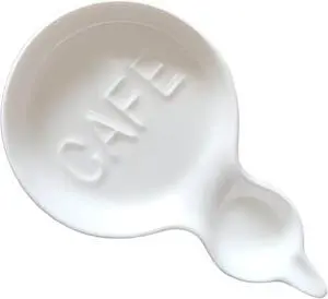 Coffee Spoon Rest for Coffee Bar Accessories, Small Spoon Rest for Coffee Station, Ceramic Tea Spoon Teaspoon Rest Teaspoon Holder (White, CAFE Pattern) Coffee Spoon Rest for Coffee Bar Accessories, Small Spoon Rest for Coffee Station, Ceramic Tea Spoon Teaspoon Rest Teaspoon Holder (White, CAFE Pattern)