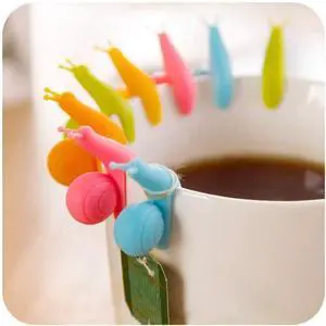 10-Pack Silicone Snail Tea Bag Clips - Cute Colorful Cup Edge Holders for Tea Bags 10-Pack Silicone Snail Tea Bag Clips - Cute Colorful Cup Edge Holders for Tea Bags