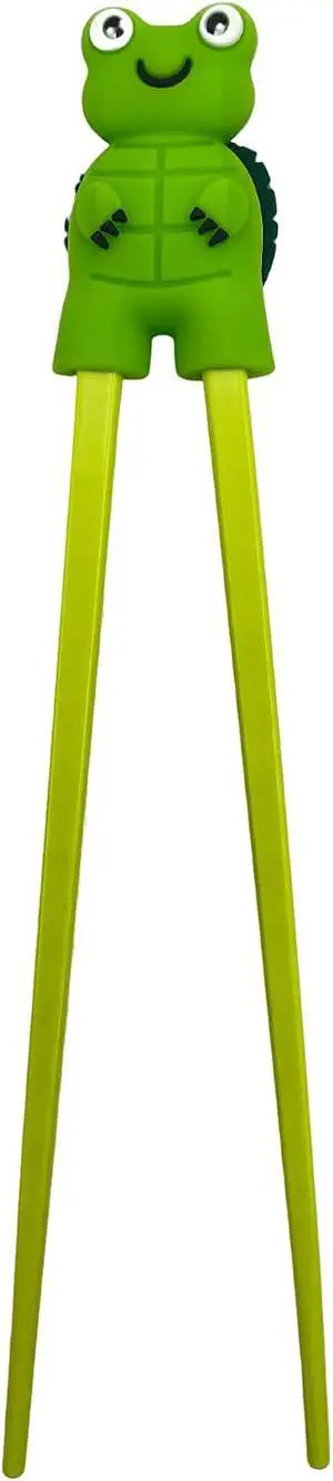 Needzo Green Turtle Japanese Training Chopstick, Cute Cheater Chopsticks for Beginners and Kids, 8.5 Inch Needzo Green Turtle Japanese Training Chopstick, Cute Cheater Chopsticks for Beginners and Kids, 8.5 Inch