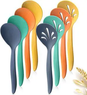 8 Pcs 10" Large Plastic Wheat Straw Serving Spoons Set, Serving Spoons & Slotted Spoons, Kitchen Mixing Serving Spoon for Party Buffet Catering (Orange/Blue/Yellow/Green, Not for Cooking) 8 Pcs 10" Large Plastic Wheat Straw Serving Spoons Set, Serving Spoons & Slotted Spoons, Kitchen Mixing Serving Spoon for Party Buffet Catering (Orange/Blue/Yellow/Green, Not for Cooking)