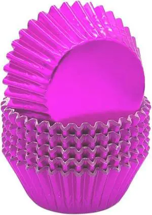 Hot Pink Foil Cupcake Liners Standard Paper Baking Cups for Birthday, Party and More, 120-Count Hot Pink Foil Cupcake Liners Standard Paper Baking Cups for Birthday, Party and More, 120-Count