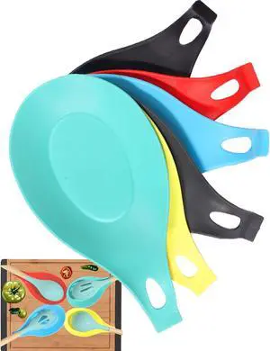 6 Pack Silicone Spoon Rest for Stove Top, Spoon Rest Spoon Holder for Stove Top, Spoon Holder for Kitchen Counter, Heat Resistant Kitchen Spoon Rest 6 Pack Silicone Spoon Rest for Stove Top, Spoon Rest Spoon Holder for Stove Top, Spoon Holder for Kitchen Counter, Heat Resistant Kitchen Spoon Rest