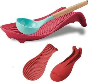 "Deck Chair" Spoon Rest, Silicone Utensil Holder for Stove, Red | Food-grade Silicone, Large Enough for Spatulas Ladles Tongs etc., Heat-resistant, Non-slip, Unbreakable, Dishwasher Safe "Deck Chair" Spoon Rest, Silicone Utensil Holder for Stove, Red | Food-grade Silicone, Large Enough for Spatulas Ladles Tongs etc., Heat-resistant, Non-slip, Unbreakable, Dishwasher Safe