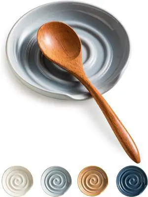 Swirl Spoon Rest for Stove Top, Spatula Holder for Kichen Counter | Ceramic Coffee Spoon Holder, Cooking Utensils Rest to Prevent Sauce Spillage, Cooking utensils Holder,Dishwasher Safe Swirl Spoon Rest for Stove Top, Spatula Holder for Kichen Counter | Ceramic Coffee Spoon Holder, Cooking Utensils Rest to Prevent Sauce Spillage, Cooking utensils Holder,Dishwasher Safe