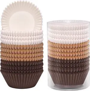 Standard Cupcake Liners 300 Count Fall Colors Paper Muffin Baking Cups Brown Neutral Disposable Cupcake Wrappers for Holiday and Party Baking Supplies Standard Cupcake Liners 300 Count Fall Colors Paper Muffin Baking Cups Brown Neutral Disposable Cupcake Wrappers for Holiday and Party Baking Supplies