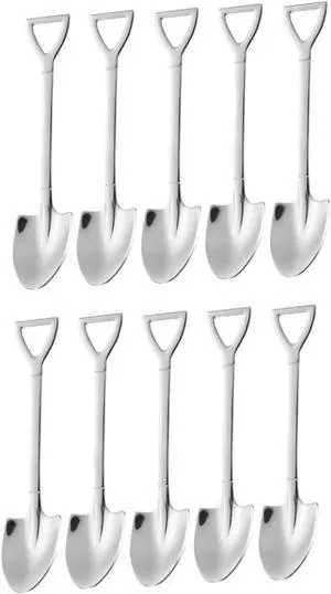 10 Pack Dessert Spoon 6 inch Shovel Shape Stainless Steel Spoons Ice Cream Fruit Spoon for Home Kitchen or Restaurant 10 Pack Dessert Spoon 6 inch Shovel Shape Stainless Steel Spoons Ice Cream Fruit Spoon for Home Kitchen or Restaurant