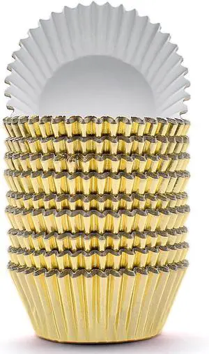 200 Pcs Gold Foil Cupcake Liners Standard Baking Cups Muffin Paper Cases | Food-grade, Greaseproof & Sturdy Parchment, Cupcake Wrapper for Party, Christmas, Gift 200 Pcs Gold Foil Cupcake Liners Standard Baking Cups Muffin Paper Cases | Food-grade, Greaseproof & Sturdy Parchment, Cupcake Wrapper for Party, Christmas, Gift