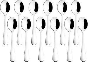 Hiware 12-Piece Demitasse Espresso Spoons, 4 Inches Stainless Steel Mini Coffee Spoons Hiware 12-Piece Demitasse Espresso Spoons, 4 Inches Stainless Steel Mini Coffee Spoons