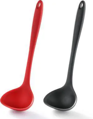 Silicone Soup Ladle Set for Cooking, Serving Sauces, Soups and Gravies Silicone Soup Ladle Set for Cooking, Serving Sauces, Soups and Gravies