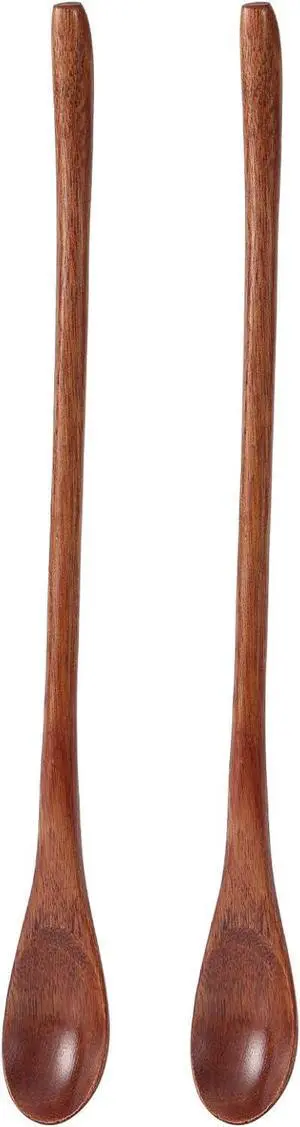 2pcs Long Wooden Spoon, 9.25in/23.5cm Long Handle Wood Honey Spoon for Eating Mixing Stirring Honey Coffee Tea Soup Wooden Cooking Utensils for Home Kitchen Restaurant 2pcs Long Wooden Spoon, 9.25in/23.5cm Long Handle Wood Honey Spoon for Eating Mixing Stirring Honey Coffee Tea Soup Wooden Cooking Utensils for Home Kitchen Restaurant