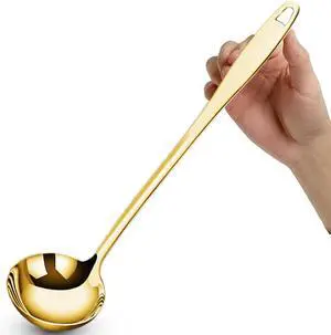 Soup Ladle, Gold Ladles for Serving, 304 Stainless Steel,12.2Inch | Long Handle, Large Serving Spoon, For Cooking Buffet, Party, Kitchen Soup Ladle, Gold Ladles for Serving, 304 Stainless Steel,12.2Inch | Long Handle, Large Serving Spoon, For Cooking Buffet, Party, Kitchen
