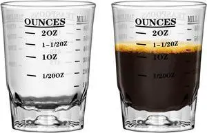 2 OZ 4 Features Shot Glasses Measuring cup Liquid Heavy Glass Wine Glass Espresso Shot -Incremental Measurement Heavy 60ML (2, Black) 2 OZ 4 Features Shot Glasses Measuring cup Liquid Heavy Glass Wine Glass Espresso Shot -Incremental Measurement Heavy 60ML (2, Black)