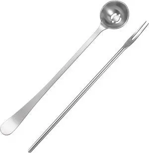 2 Pack Olive Spoon and Pickle Fork Stainless Steel Long Handle Food Picker for Pickle Olive Spoons with Drain Holes Jars Serving Spoon and Fork Set for Olives Pickles Onion Cucumber 2 Pack Olive Spoon and Pickle Fork Stainless Steel Long Handle Food Picker for Pickle Olive Spoons with Drain Holes Jars Serving Spoon and Fork Set for Olives Pickles Onion Cucumber