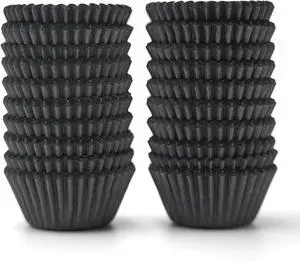 Bake Choice 400pcs Black Mini cupcake liners for baking, mini muffin liners | Food Grade,Non Stick,Greaseproof Parchemen Paper, For Martin Luther King Jr Day Decorations, For Mini Muffin Pan Bake Choice 400pcs Black Mini cupcake liners for baking, mini muffin liners | Food Grade,Non Stick,Greaseproof Parchemen Paper, For Martin Luther King Jr Day Decorations, For Mini Muffin Pan