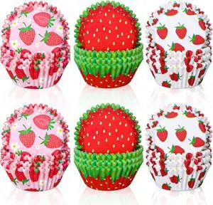 Whaline 600Pcs Strawberry Cupcake Liners Summer Colorful Baking Cups Cute Fruit Theme Cupcake Wrappers Holders Muffin Liners for Holiday Bridal Baby Shower Wedding Birthday Party Decor Whaline 600Pcs Strawberry Cupcake Liners Summer Colorful Baking Cups Cute Fruit Theme Cupcake Wrappers Holders Muffin Liners for Holiday Bridal Baby Shower Wedding Birthday Party Decor