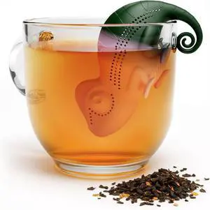 Pund'it Chamomileon Tea Infuser, Cute Color Changing Loose Leaf Tea Steeper | Fun Chameleon Tea Steeper Changes Color While Steeping | Reusable, Dishwasher Safe, Food Safe Tea Accessory | Hangs On Mug Pund'it Chamomileon Tea Infuser, Cute Color Changing Loose Leaf Tea Steeper | Fun Chameleon Tea Steeper Changes Color While Steeping | Reusable, Dishwasher Safe, Food Safe Tea Accessory | Hangs On Mug