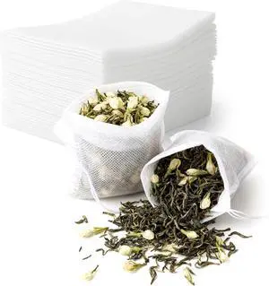 TamBee 100 Pack Disposable Tea Filter Bags Empty Muslin Drawstring Seal Filter Tea Bags Drawstring Herb Loose Tea Bag Tea Filter Pouches Empty Tea Bags (1.97"X2.76" / 5cm X 7cm) TamBee 100 Pack Disposable Tea Filter Bags Empty Muslin Drawstring Seal Filter Tea Bags Drawstring Herb Loose Tea Bag Tea Filter Pouches Empty Tea Bags (1.97"X2.76" / 5cm X 7cm)