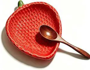 Ceramic Strawberry Spoon Rest Stove Utensil Stand | 5.3"x6.6" Cute Countertop Holder for Spatula Ladle, Red Kitchen Tabletop Ornament, Cooking Tool Caddy Ceramic Strawberry Spoon Rest Stove Utensil Stand | 5.3"x6.6" Cute Countertop Holder for Spatula Ladle, Red Kitchen Tabletop Ornament, Cooking Tool Caddy
