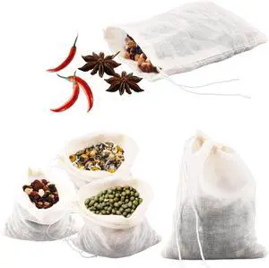 30 Pcs Spice Bags for Cooking, 3.86x3.15 Inch Reusable Drawstring Muslin Soup Empty Tea Bags Straining Filter Cheesecloth Sachet for Spices Tea Loose Coffee Seasoning Herbs Stew Gravy 30 Pcs Spice Bags for Cooking, 3.86x3.15 Inch Reusable Drawstring Muslin Soup Empty Tea Bags Straining Filter Cheesecloth Sachet for Spices Tea Loose Coffee Seasoning Herbs Stew Gravy