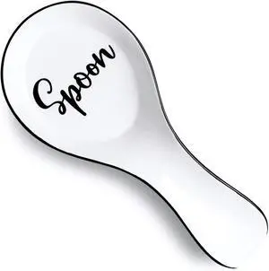 Ceramic Spoon Rest for Stove Top, DAYYET Large Spoon Holder, Spoon Rest for Kitchen Counter, Spatula Holder Utensil Rest for Ladles, Tong, Modern Kitchen Decor, White Ceramic Spoon Rest for Stove Top, DAYYET Large Spoon Holder, Spoon Rest for Kitchen Counter, Spatula Holder Utensil Rest for Ladles, Tong, Modern Kitchen Decor, White