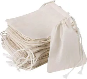 20 Pcs Natural Cotton Muslin Drawstring Bags, 6 x 4 Inches | Unbleached Cotton, Straining Herbs Cheesecloth, Coffee Tea Brew, Soup Gravy Broth Stew, Bone Broth & Spice Bags 20 Pcs Natural Cotton Muslin Drawstring Bags, 6 x 4 Inches | Unbleached Cotton, Straining Herbs Cheesecloth, Coffee Tea Brew, Soup Gravy Broth Stew, Bone Broth & Spice Bags