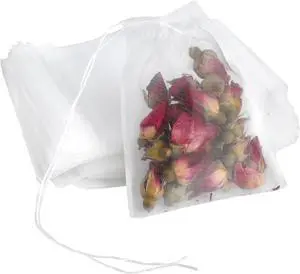 50Pcs Loose Tea Bags Tea Filter Bags Disposable Mesh Small Drawstring Empty Tea Bags for Coffee, Spice Sachet, Bath Cooking 2.36 x 2.75 Inch 50Pcs Loose Tea Bags Tea Filter Bags Disposable Mesh Small Drawstring Empty Tea Bags for Coffee, Spice Sachet, Bath Cooking 2.36 x 2.75 Inch