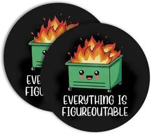 Everything is Figureoutable Drink Cup Holder Coaster Set of 2, Funny Coffee Cup Mats for Office Desk Decor, Emotional Therapy Gifts Work Gag Gifts for Women Men Employee Coworker Boss Teacher Everything is Figureoutable Drink Cup Holder Coaster Set of 2, Funny Coffee Cup Mats for Office Desk Decor, Emotional Therapy Gifts Work Gag Gifts for Women Men Employee Coworker Boss Teacher